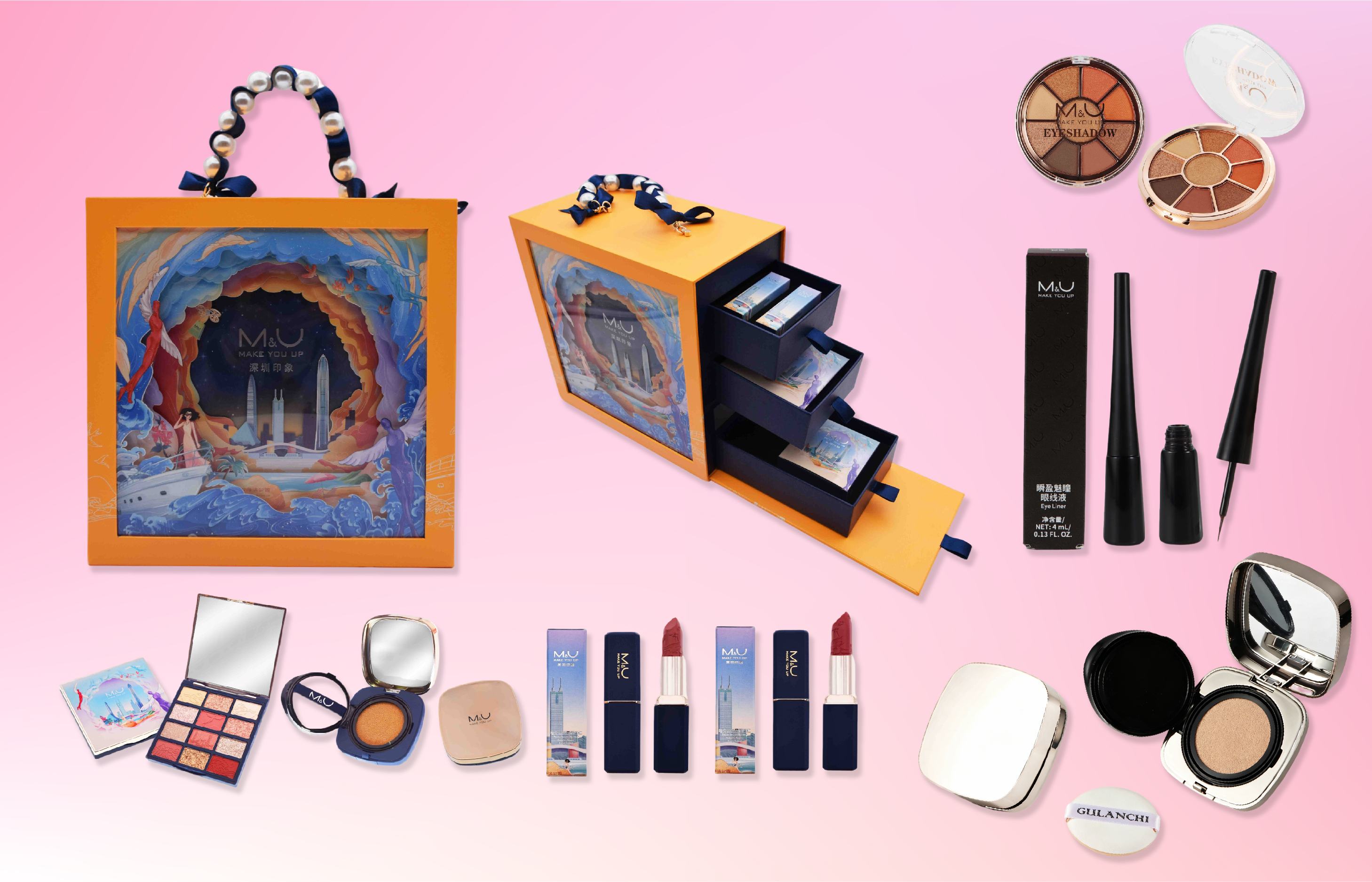 Cosmetics (M&U Brand) — Lipstick, Face Makeup & Eye Makeup