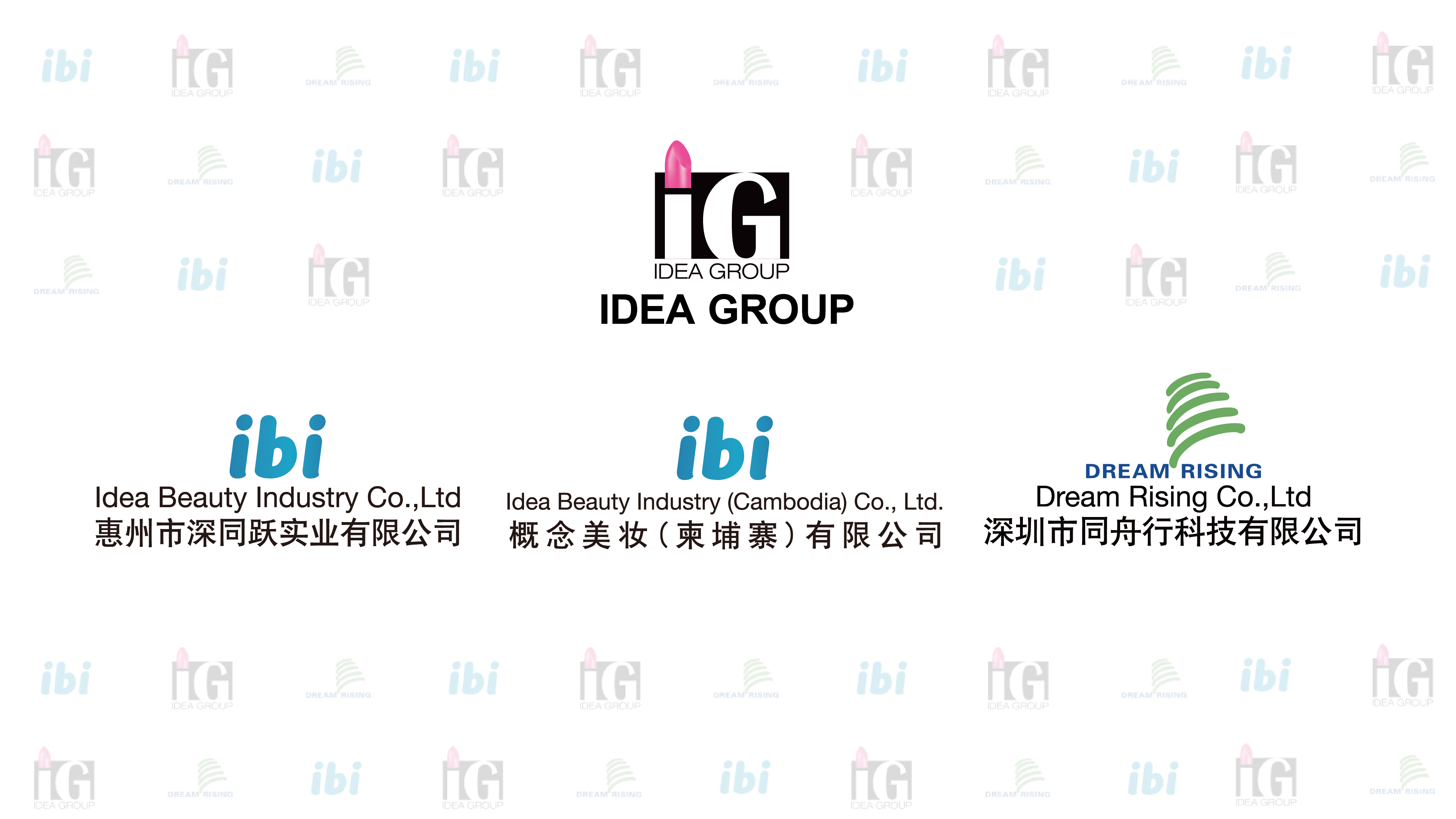 IDEA Group Structure: IBI (Idea Beauty Industry) and DreamRising under the IDEA GROUP umbrella